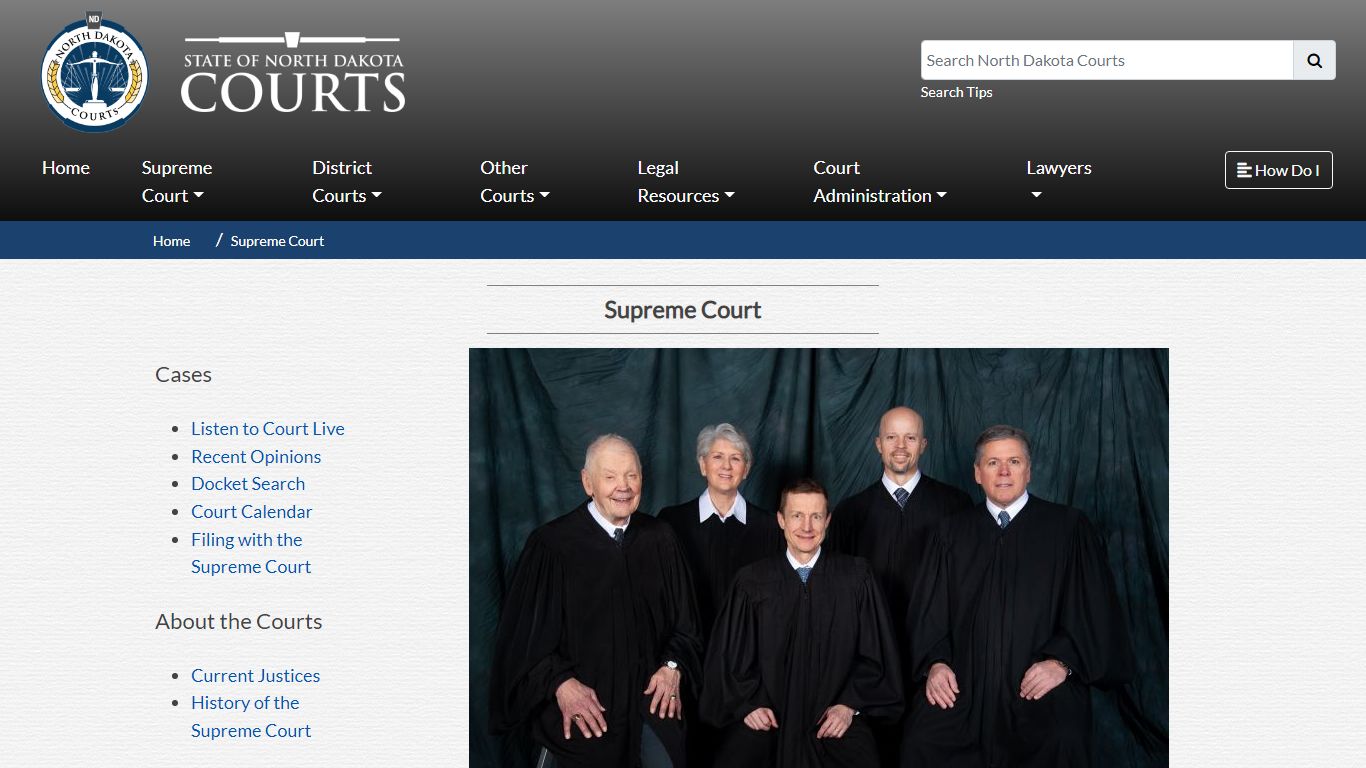 North Dakota Court System - Supreme Court - North Dakota Supreme Court