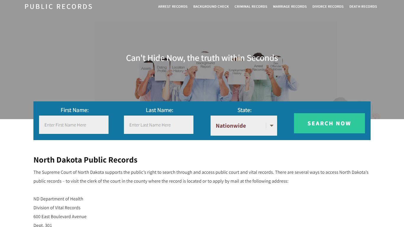 North Dakota Public Records | Get Instant Reports On People